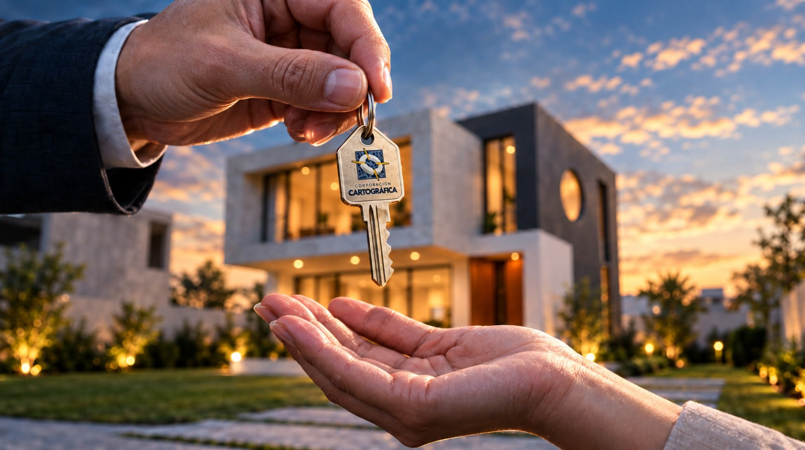 Entrega de llaves de una casa nueva